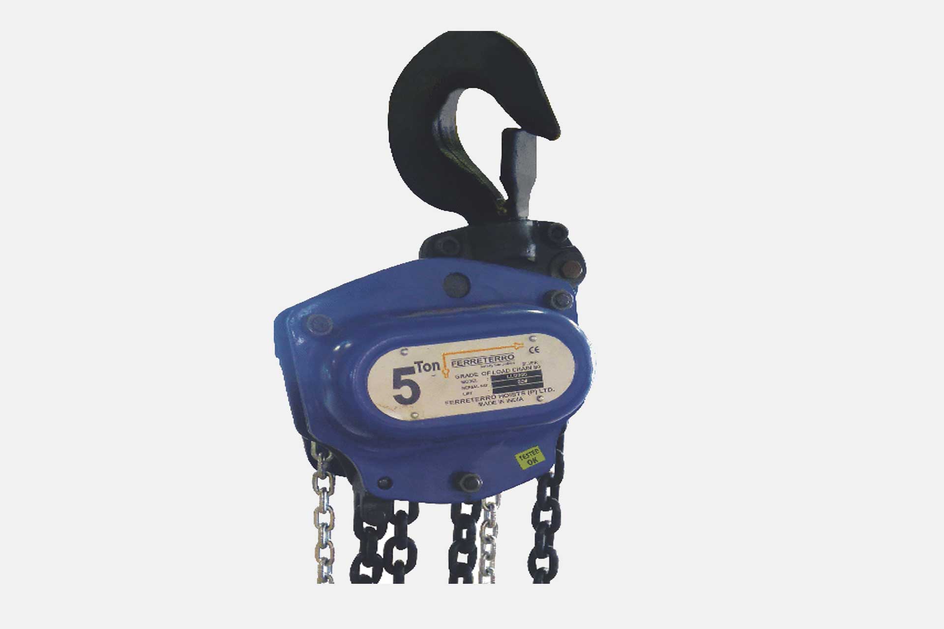 Chain Pulley Block Silver Ferreterro Hoists Pvt Ltd